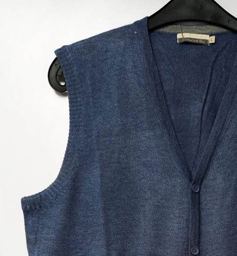 Knitted Men, Button Vest - Image 2