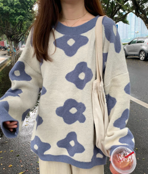 The Retro Bloom Oversized Knit