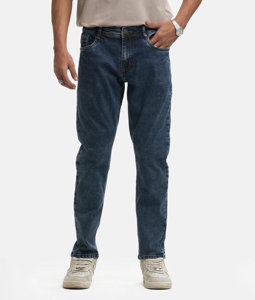 Classic Slim-Straight Mid-Wash Jeans